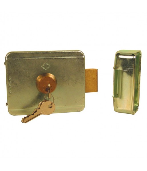 Serrure électrique à pêne basculant avec cylindre rond 60 mm même clé - 12V V90CR60MC