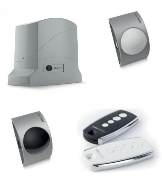 Kit de motorisation DYNAMOS24/2400 portail coulissant 400Kg, moteur 24V, avec photocellule - KING GATES