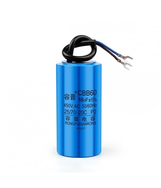 Condensateur de démarrage CBB60 18 UF 450V Pompe à eau pour puzzles à moteur démarrage 450ylique, pour machine à laver