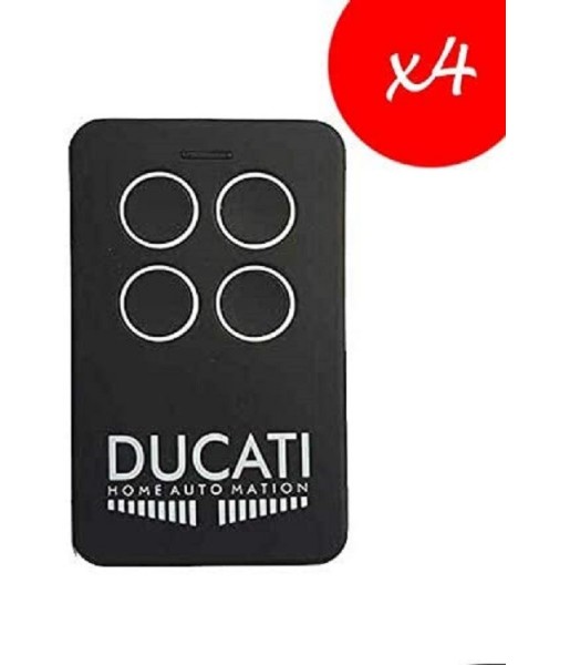 Ducati 6208 Lot De 4 Émetteurs Portatifs À 4 Boutons Avec Télécommande 433,92 Mhz Pour Transmission De Portail