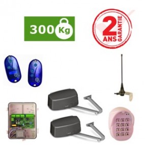 Kit à battants BASIC BR350 – 300Kg - jusqu’à 3,5m - ouverture : 125 ° maxi - 80 cycles / jour