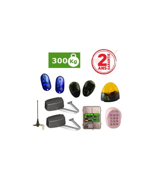 Kit à battants confort BR350 – 300Kg - jusqu’à 3,5m - ouverture : 125 ° maxi - 80 cycles / jour