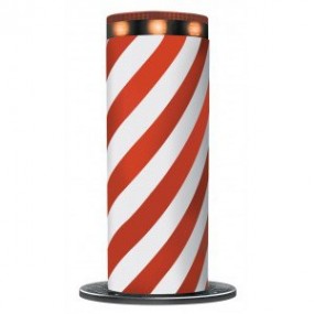 Borne escamotable automatique inox avec couronne lumineuse - Diamètre 210 mm - Hauteur 700 mm