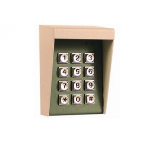 Clavier radio à codes 9V -1 code maître - 8 codes esclaves - boîtier métal