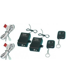 Pack domotique 2 télécommandes radio + 2 récepteurs radio + 2 piles électriques 12v