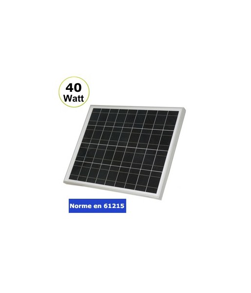 Panneau solaire 40W monocristallin norme en 61215