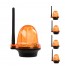 Pack de 5 Feu clignotant portail et garage 12 24 220V, LED d’alarme YET6139 sans fil Orange lumière