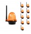 Pack de 10 Feu clignotant portail et garage 12 24 220V, LED d’alarme YET6139 sans fil Orange lumière stroboscopique