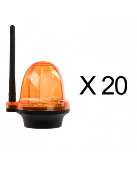 Pack de 20 Feu clignotant portail et garage 12 24 220V, LED d’alarme YET6139 sans fil