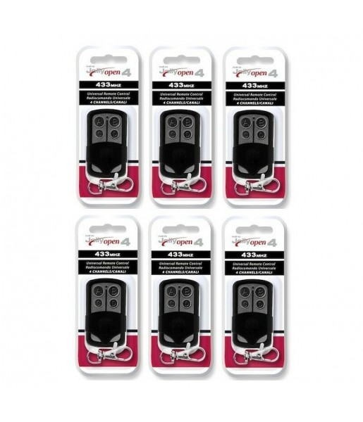 Pack de 6 Télécommandes Radio de Portail Copieuse Universelle JOLLY OPEN 4