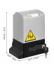 Motorisation Portail Coulissant Ouvre-Porte + 4 Télécommandes 370W + 5 crémaillères Métal zinguée + Feu A LED FLASHLED