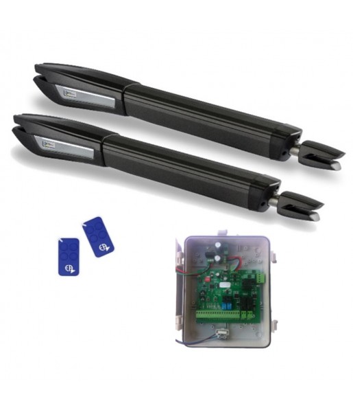Kit Motorisation Portail Battant Automatisme EA BJ424 24 V - Maxi 300 kg 3m par battant, Course 400mm, 80 W, Ouverture maxi 120°