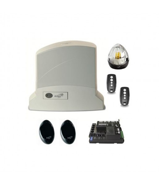 Kit Motorisation Portail Coulissant EA King Gates 24V DYKIT24/600FRG8 - 600kg max, intensif, moteur en 24V, Alimentation 230V