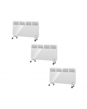 SUPRA Pack 3x Radiateurs mobiles à convection 2000W Écran numérique Programmateur