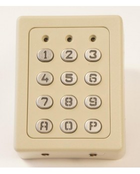 Clavier à code filaire SU2TMG touches métallique- 3 LED - Portail automatisme - 12/24V, IP65, 20 à 200 mA - 60 codes