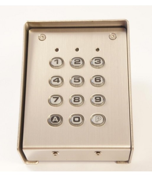 Clavier à code filaire SU2SAB avec touches ABS et boîtier inox en applique - 12/24V, 20 à 200 mA, IP65 - 60 codes