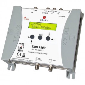 Triax TMB 1500 Amplificateur programmable central 4 entrées FM/DAB-VHF/2xUHF LTE 700-5G/800-4G 60dB 15 filtres