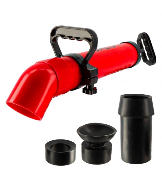Déboucheur canalisation Pro - 3 Adaptateurs Inclus - Déboucheur à pompe - Evier
