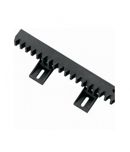 Crémaillère Nylon 6 Attaches Inferieures EA CRENYL - Poids maxi du portail coulissant 500 kg, module 4, 1 m, 28 x 20 mm